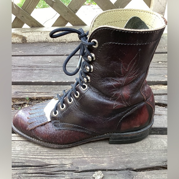 Vintage Leather Roper Boots | Size 6 1/2 | Cowboy & Western Boots - Picture 9 of 10